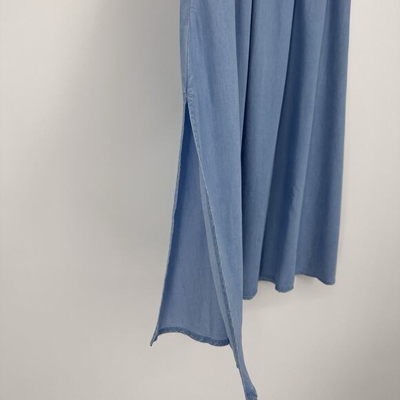 Haven Well Within Chambray Maxi Skirt Women’s XXS Tencel Blue Minimalist Capsule - Picture 4 of 11